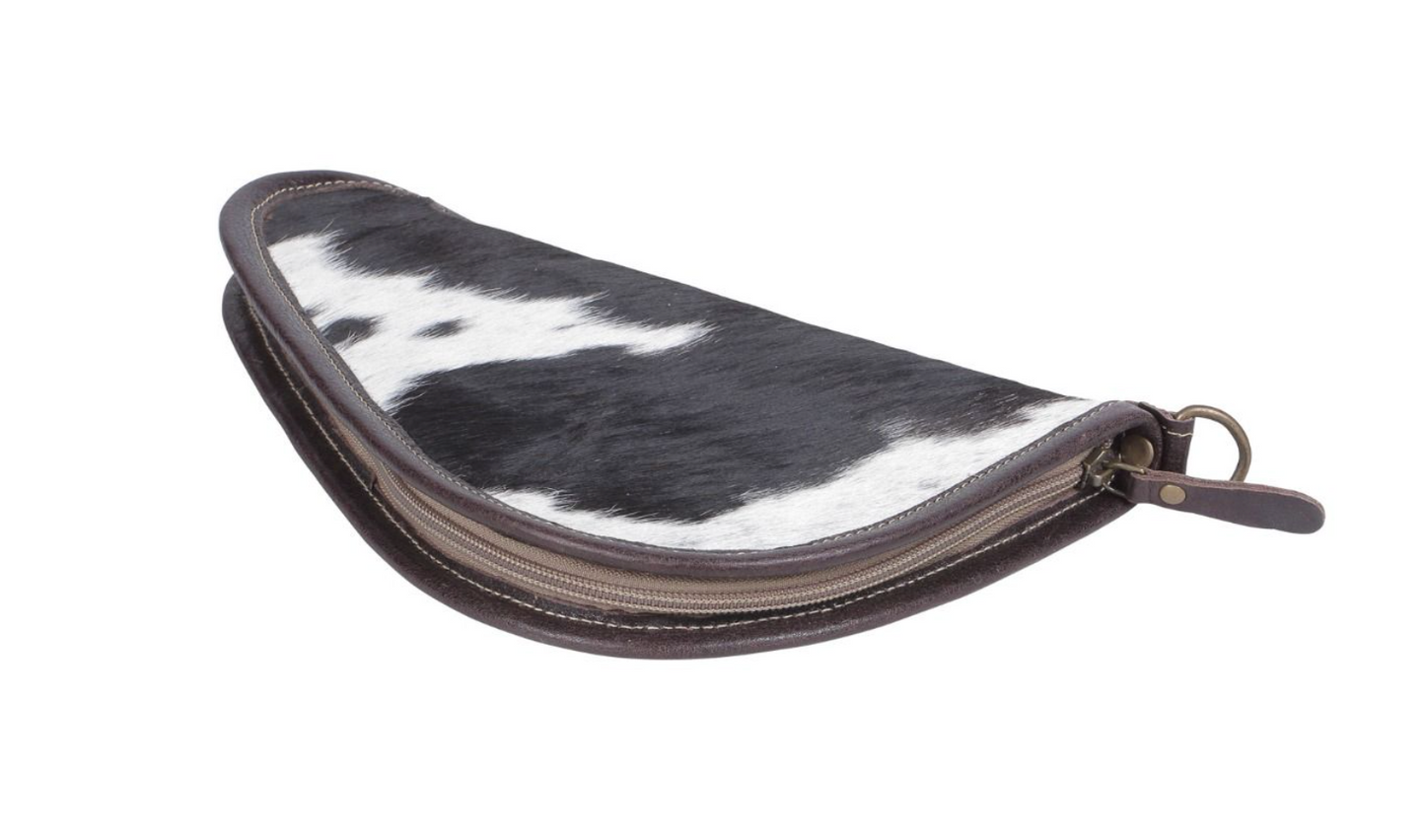 Black and White Cowhide Gun Case