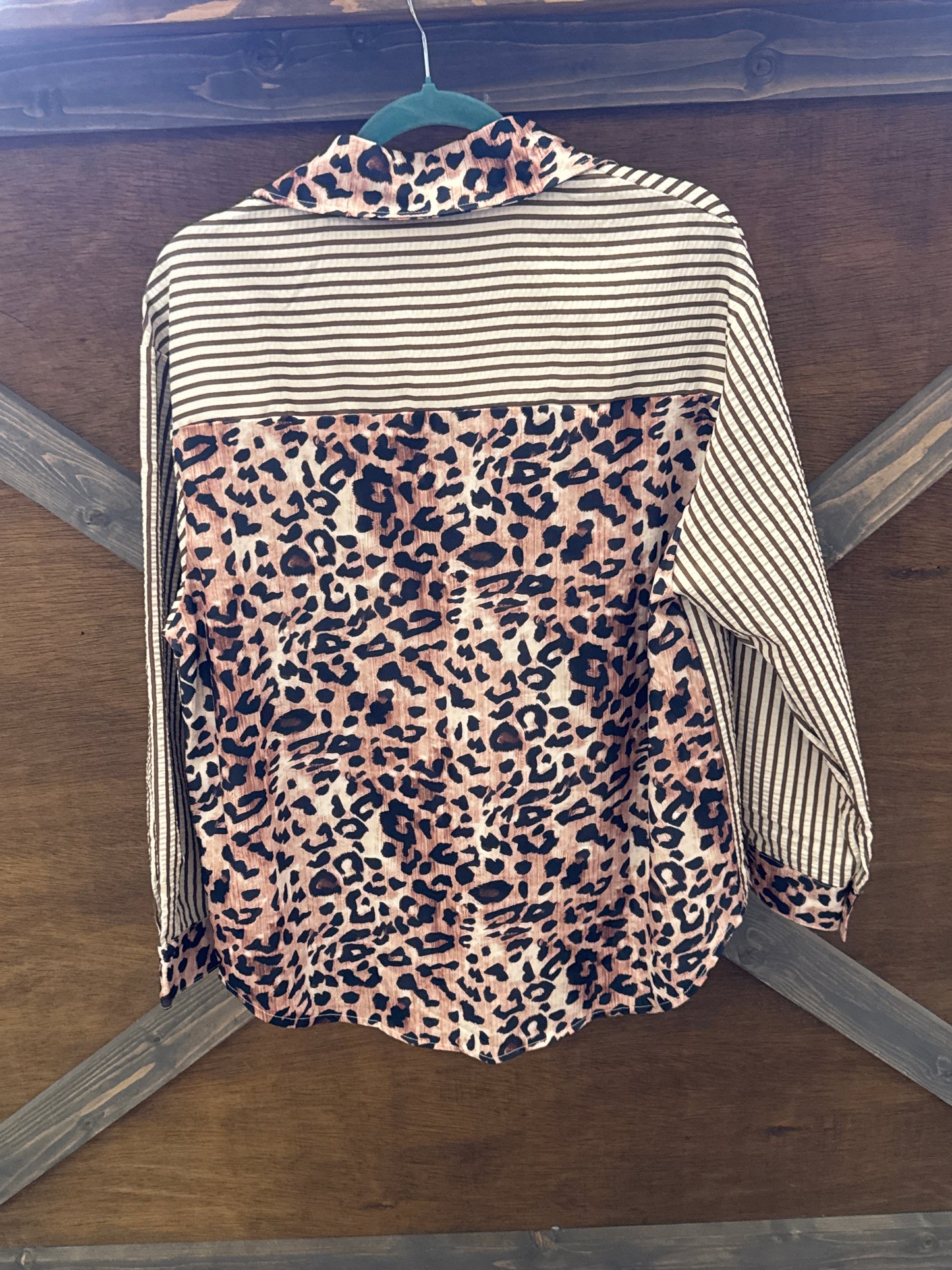 Leopard Stripe Blouse