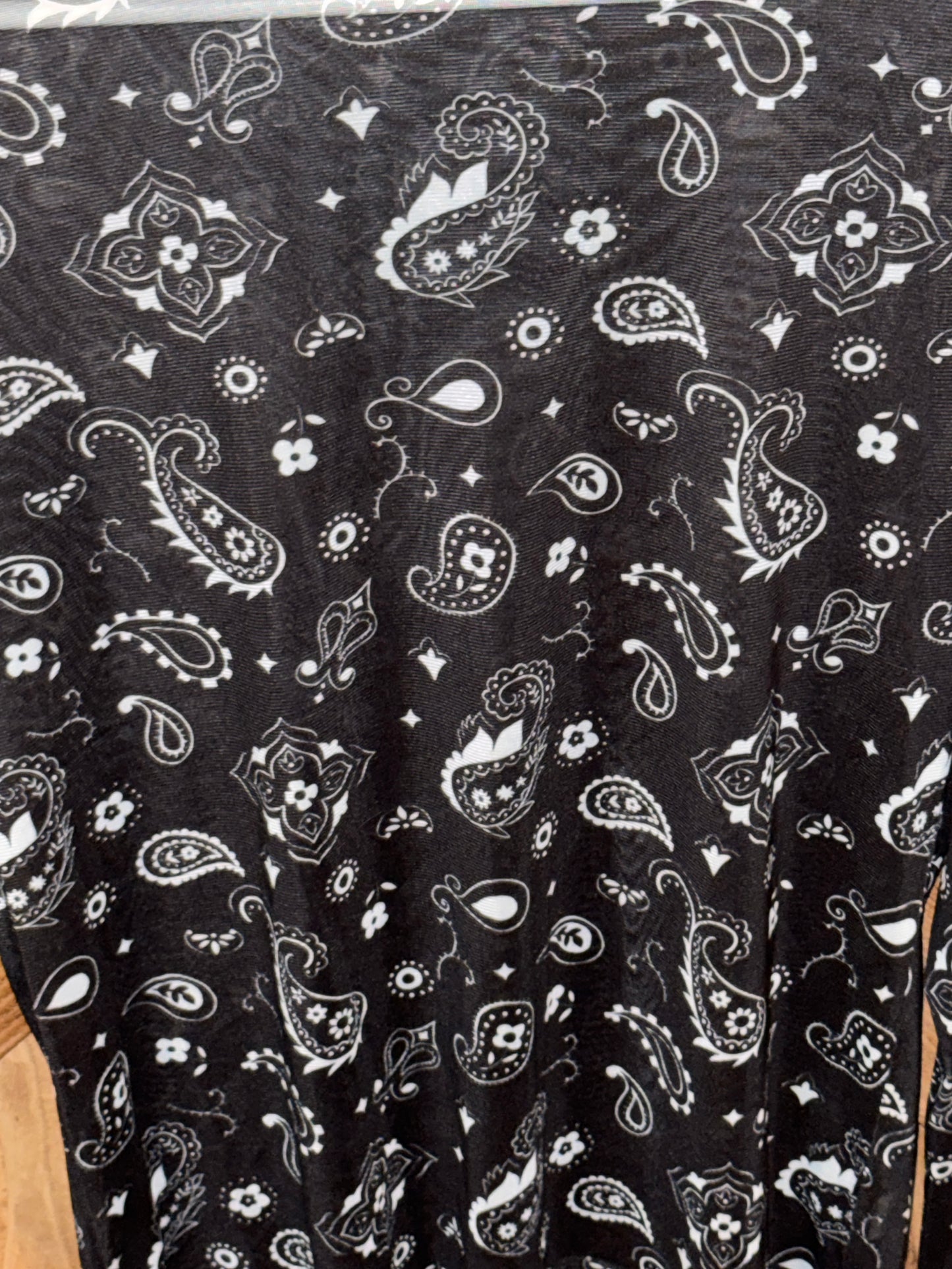 Black Bandana Mesh Shirt