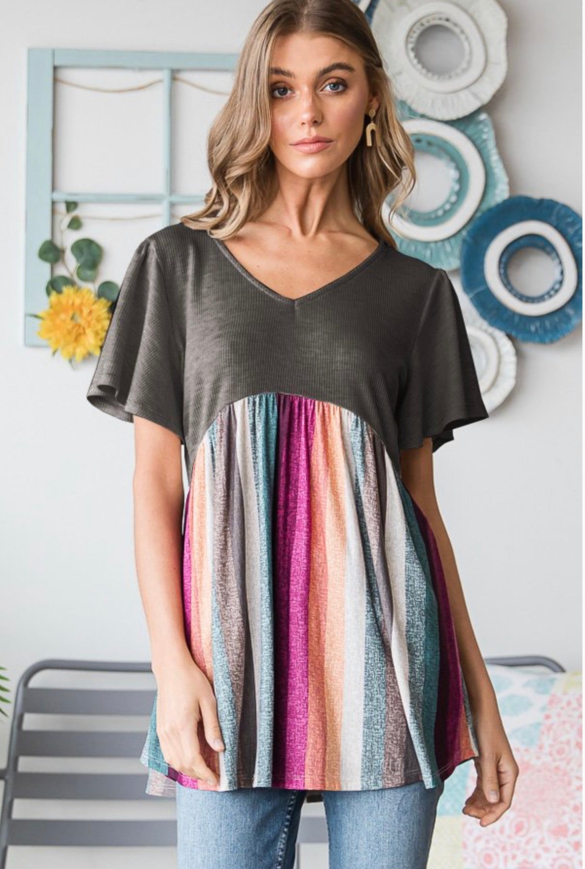 Flowy Stripe Top