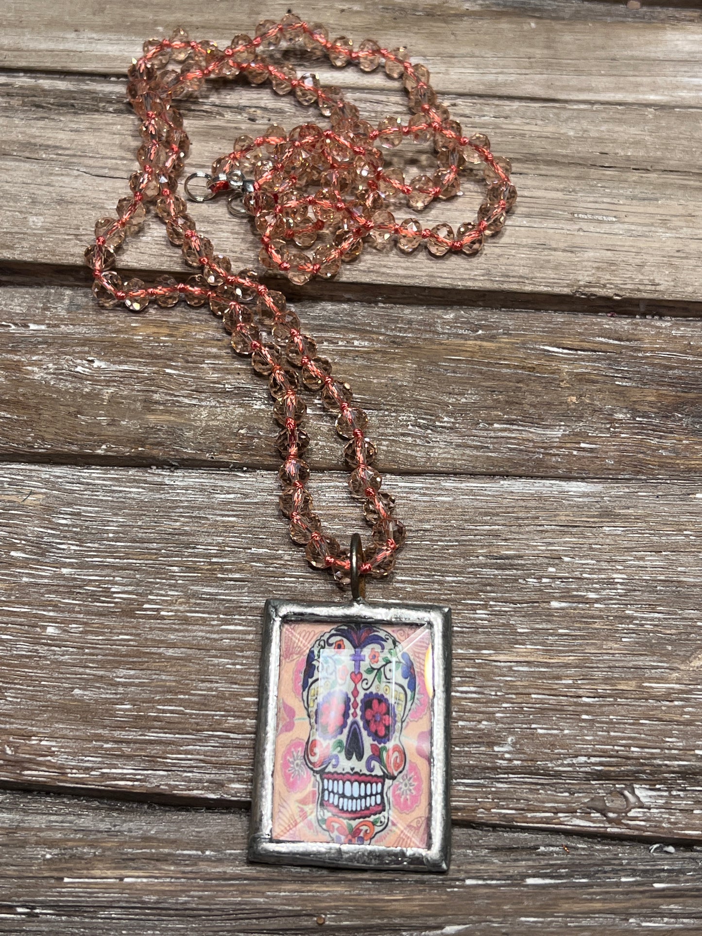 Sugar Skull Charm pendant Necklace