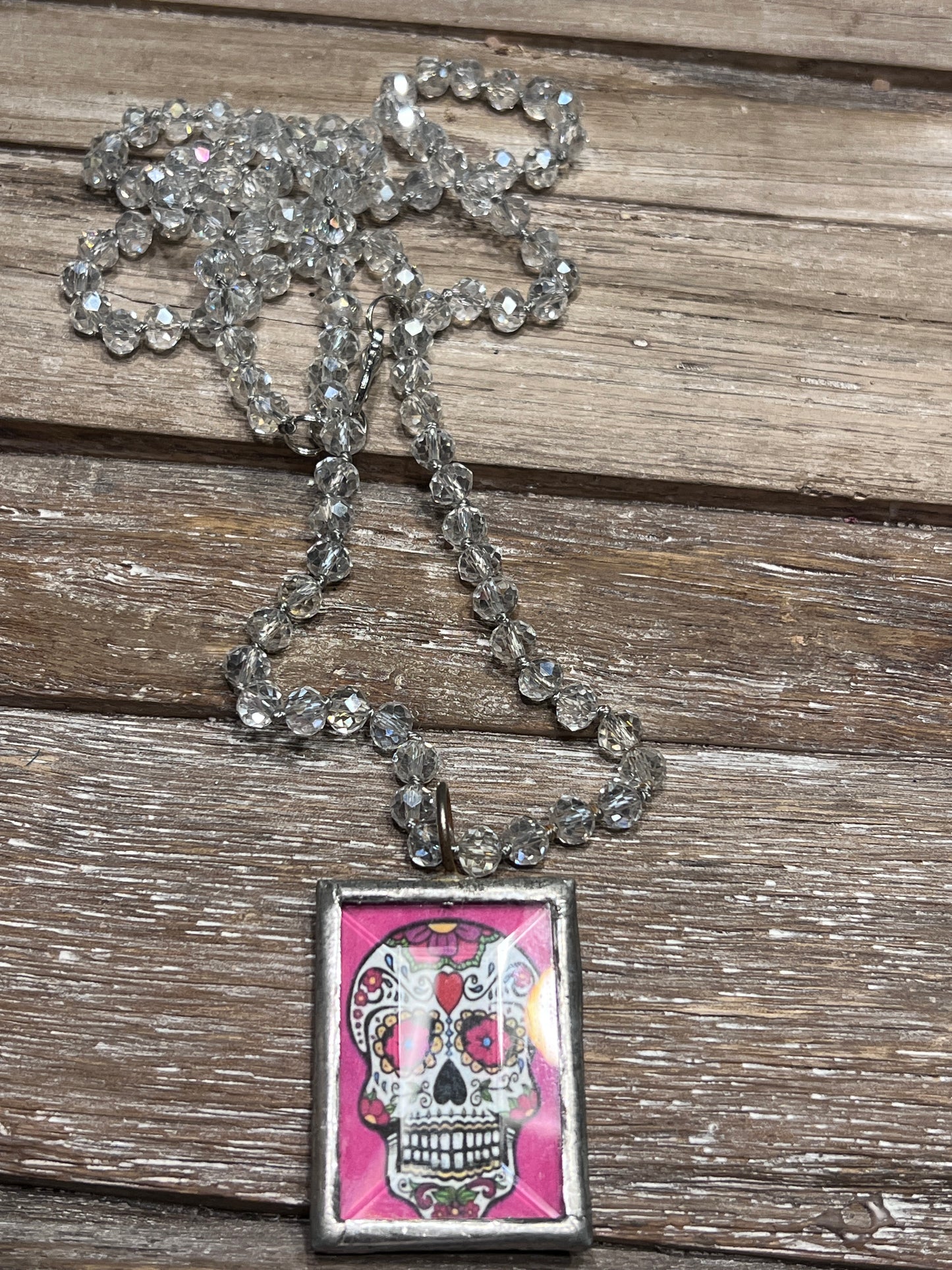 Sugar Skull Charm pendant Necklace