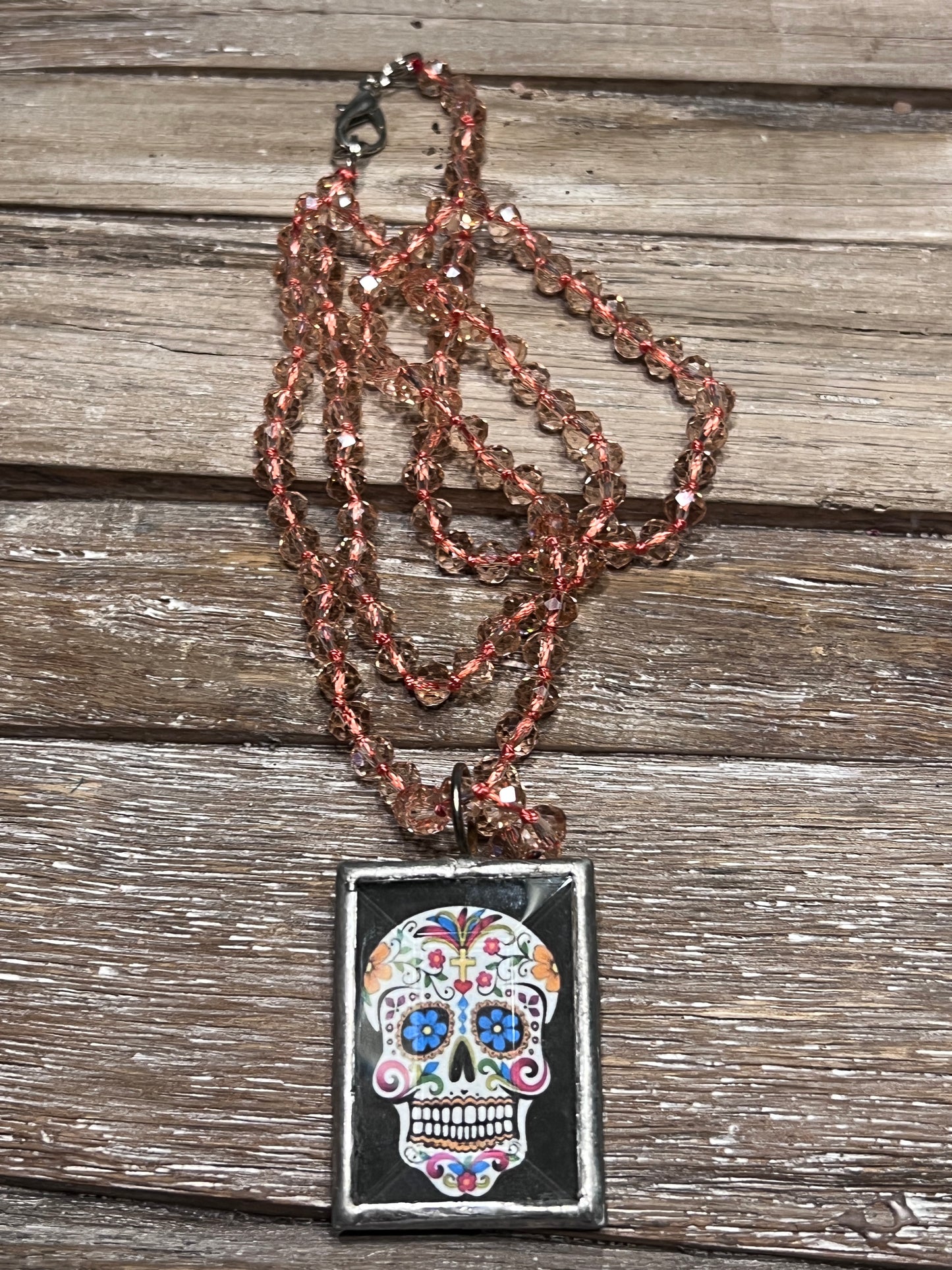 Sugar Skull Charm pendant Necklace