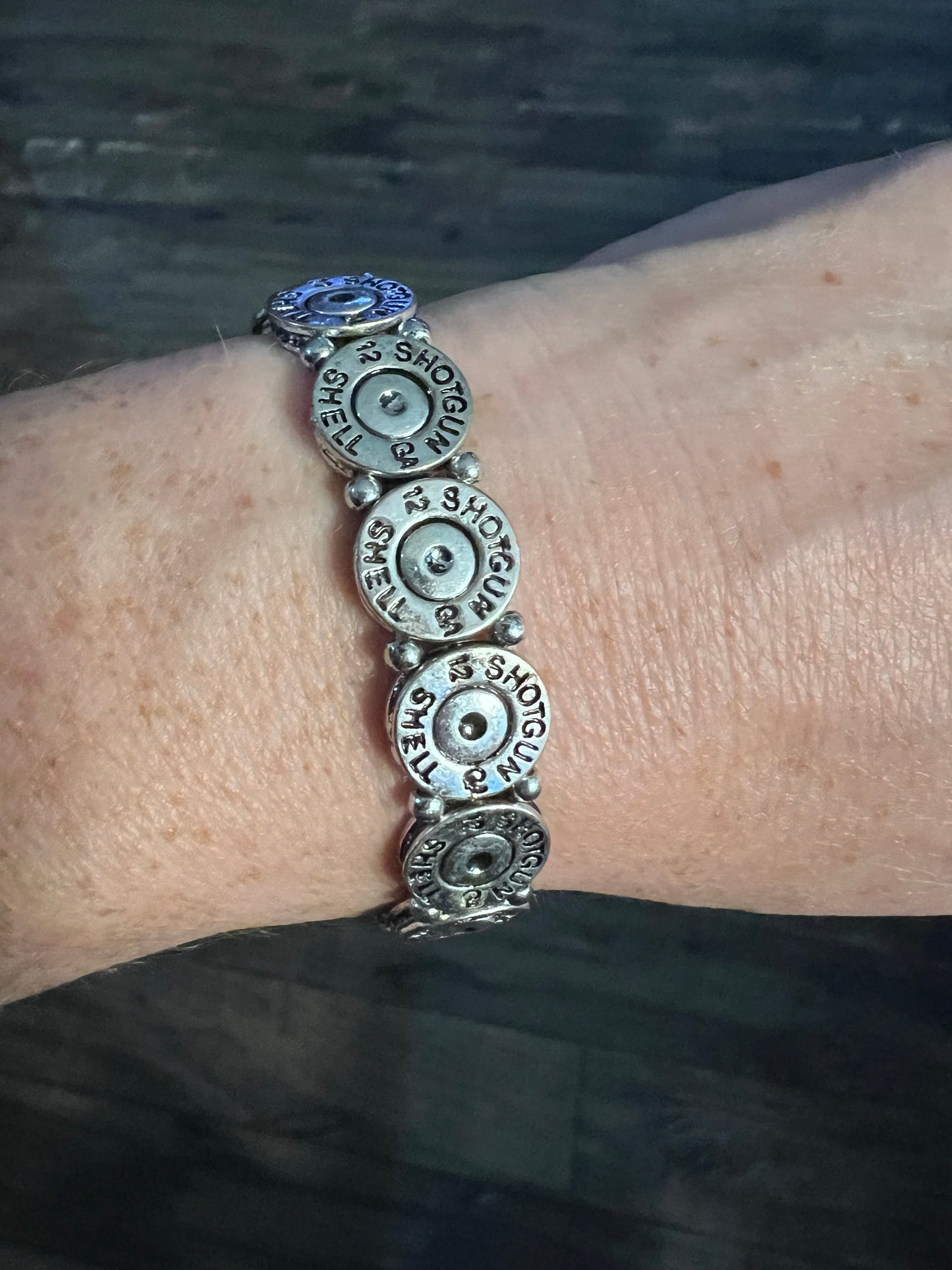 12 gauge Shotgun Shell Silver Bracelet