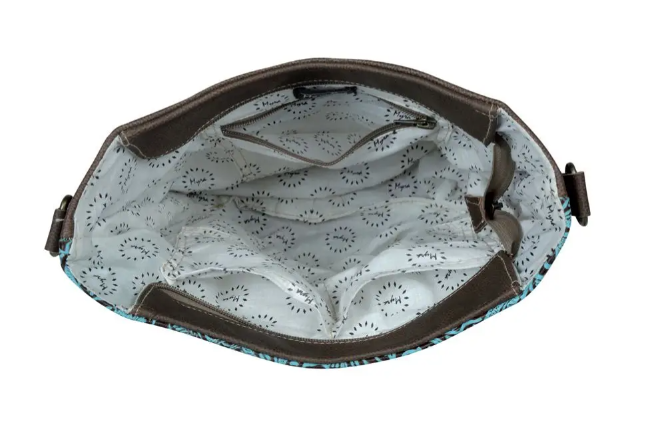 River Turquoise Leather Bag