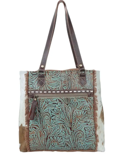 Amethyst Cowhide Tote Bag