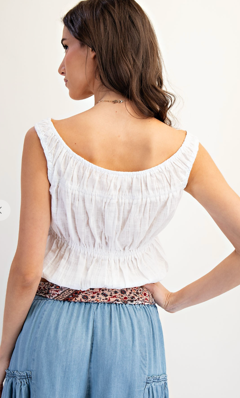 Textured Cotton Top