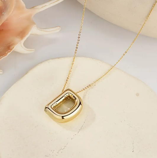 Gold Alphabet Bubble Necklace