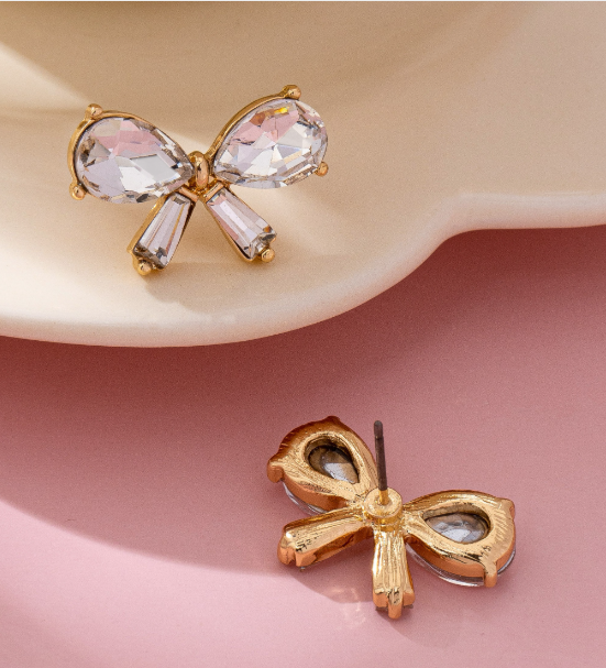 Crystal Bow Earrings