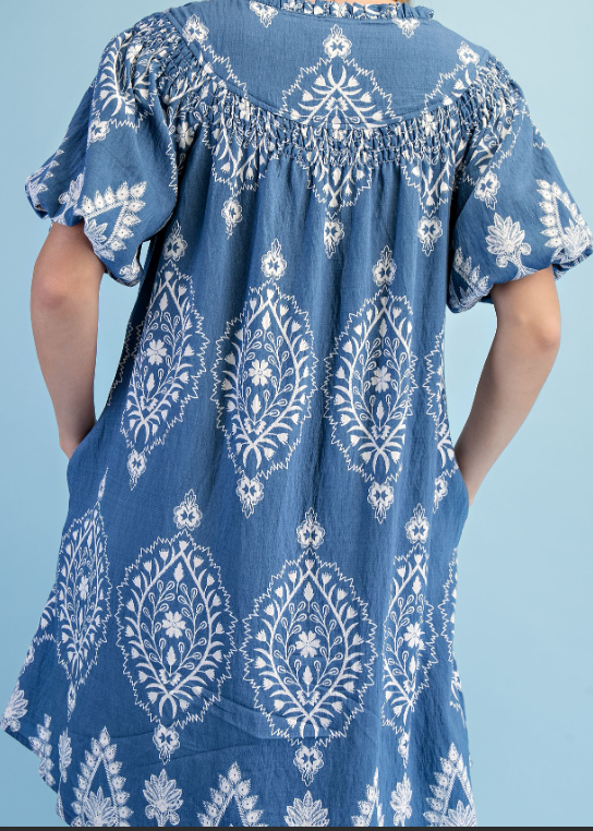 Paisley Blue Dress