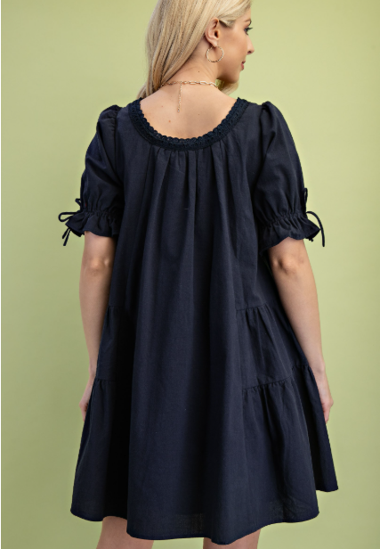 Navy Beauty Queen Dress