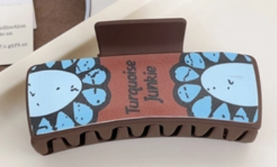 Leather Printed Hair Clip