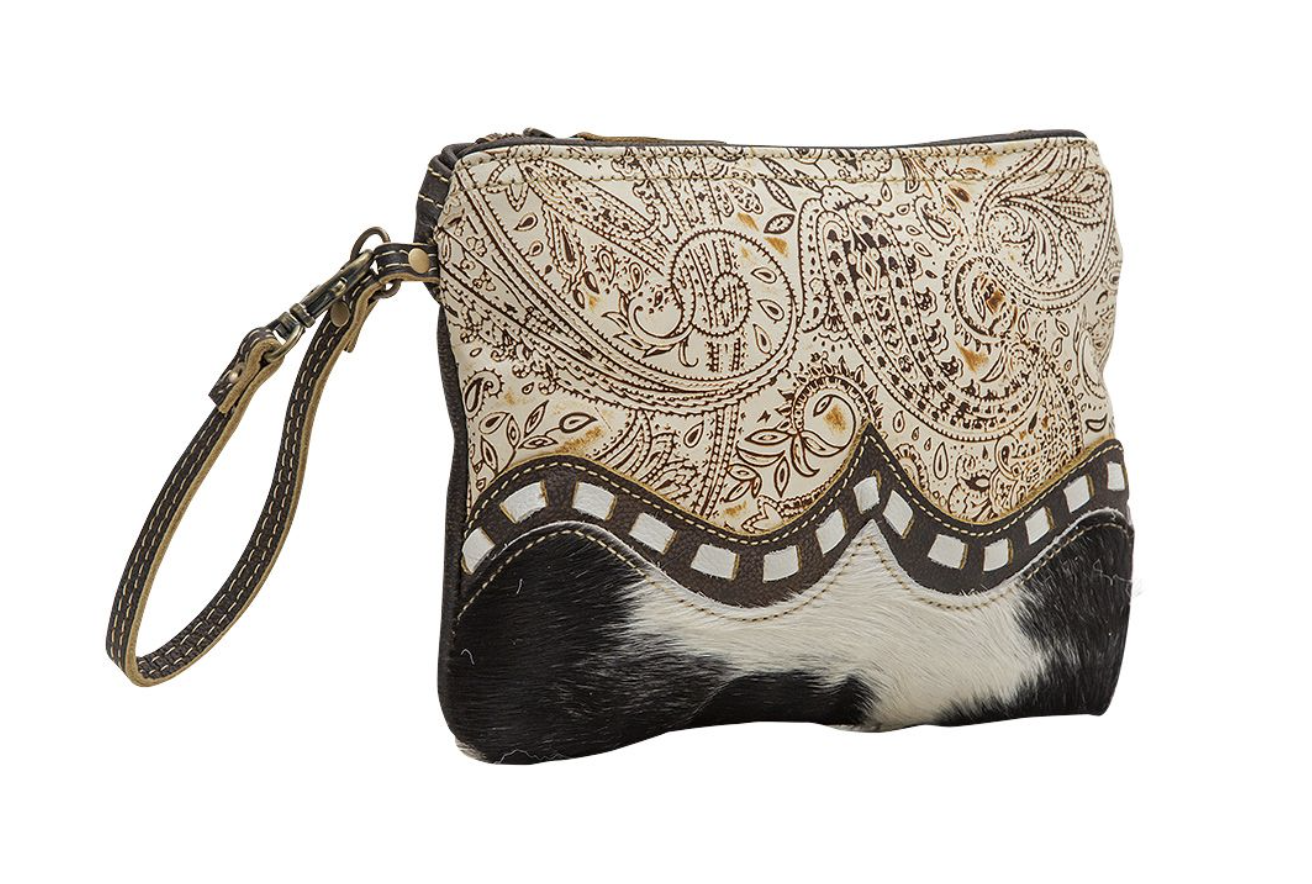 Bizmo Wristlet Cowhide Bag