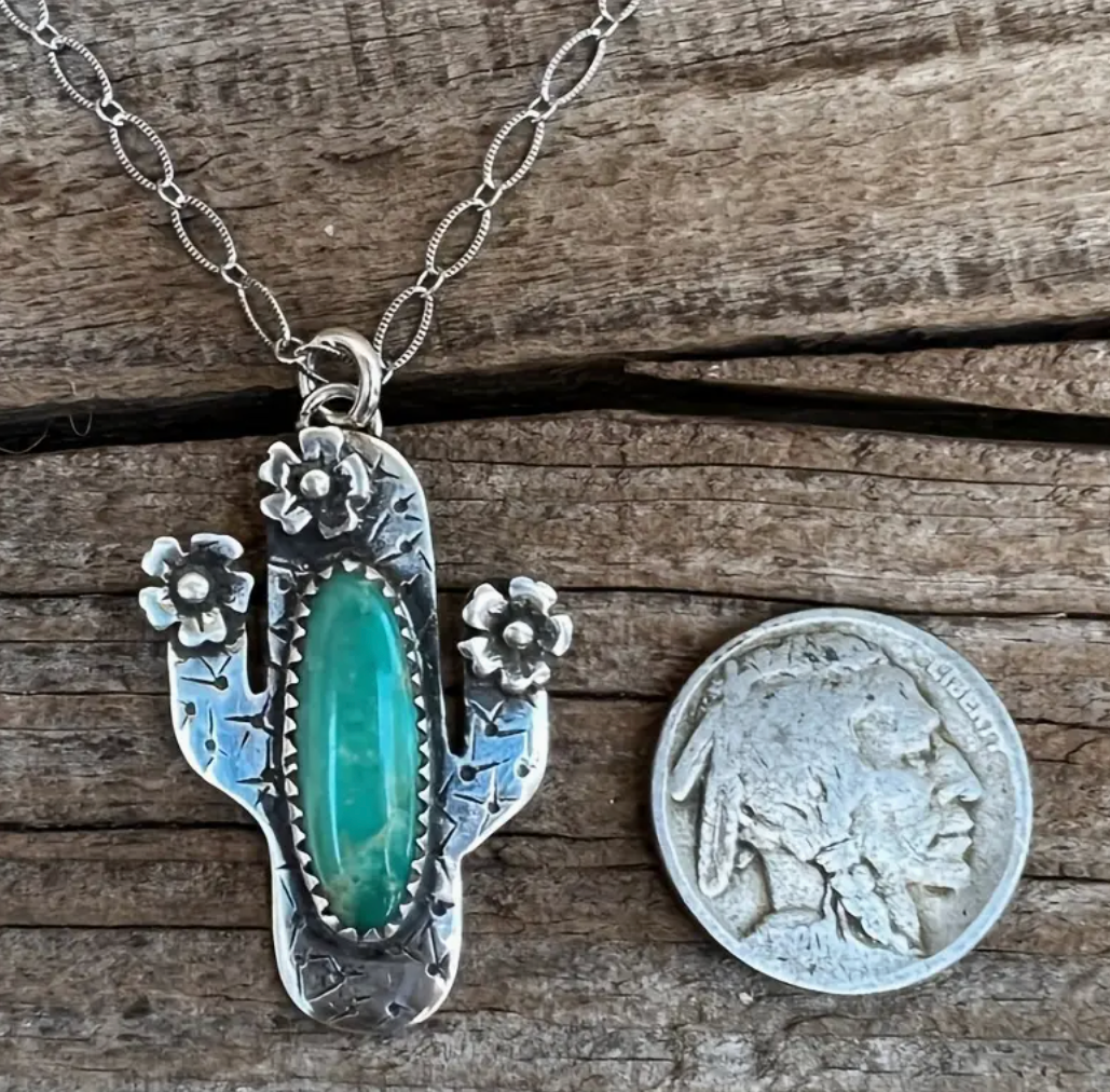 Boho Cactus Necklace