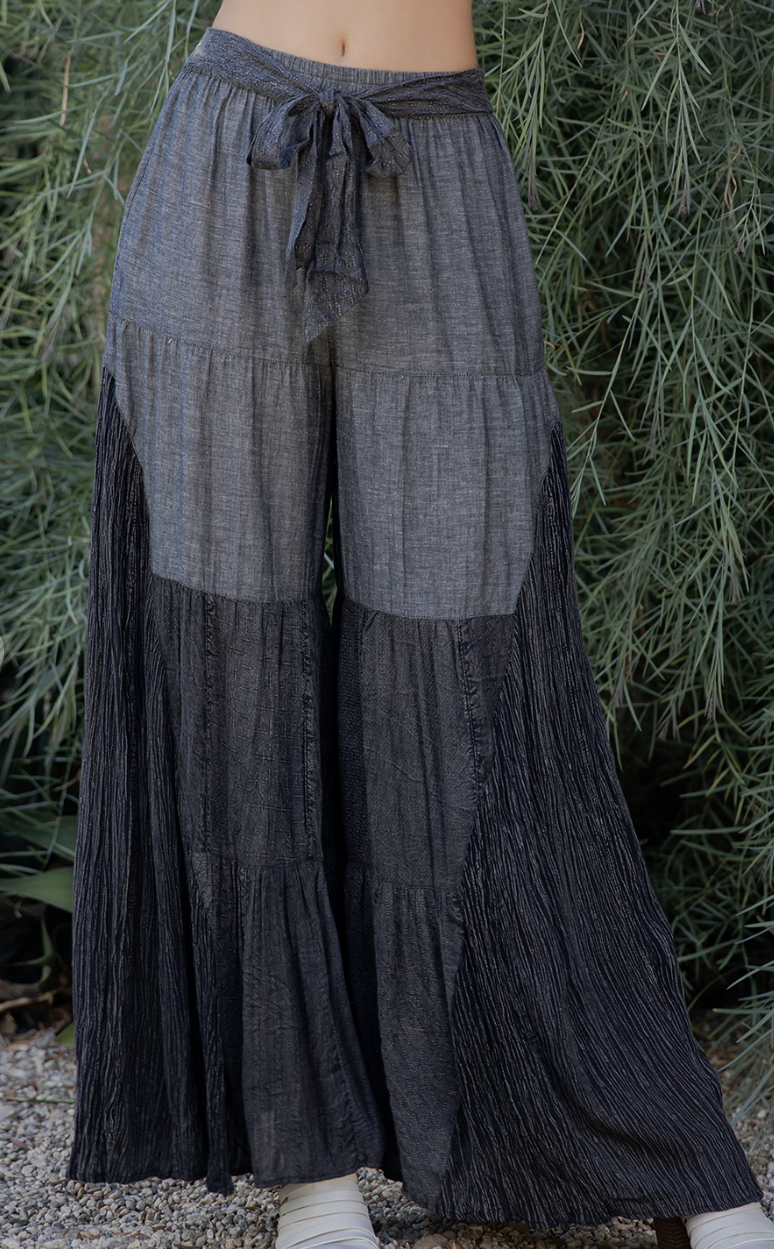 Rustic Boho Chambray Pants
