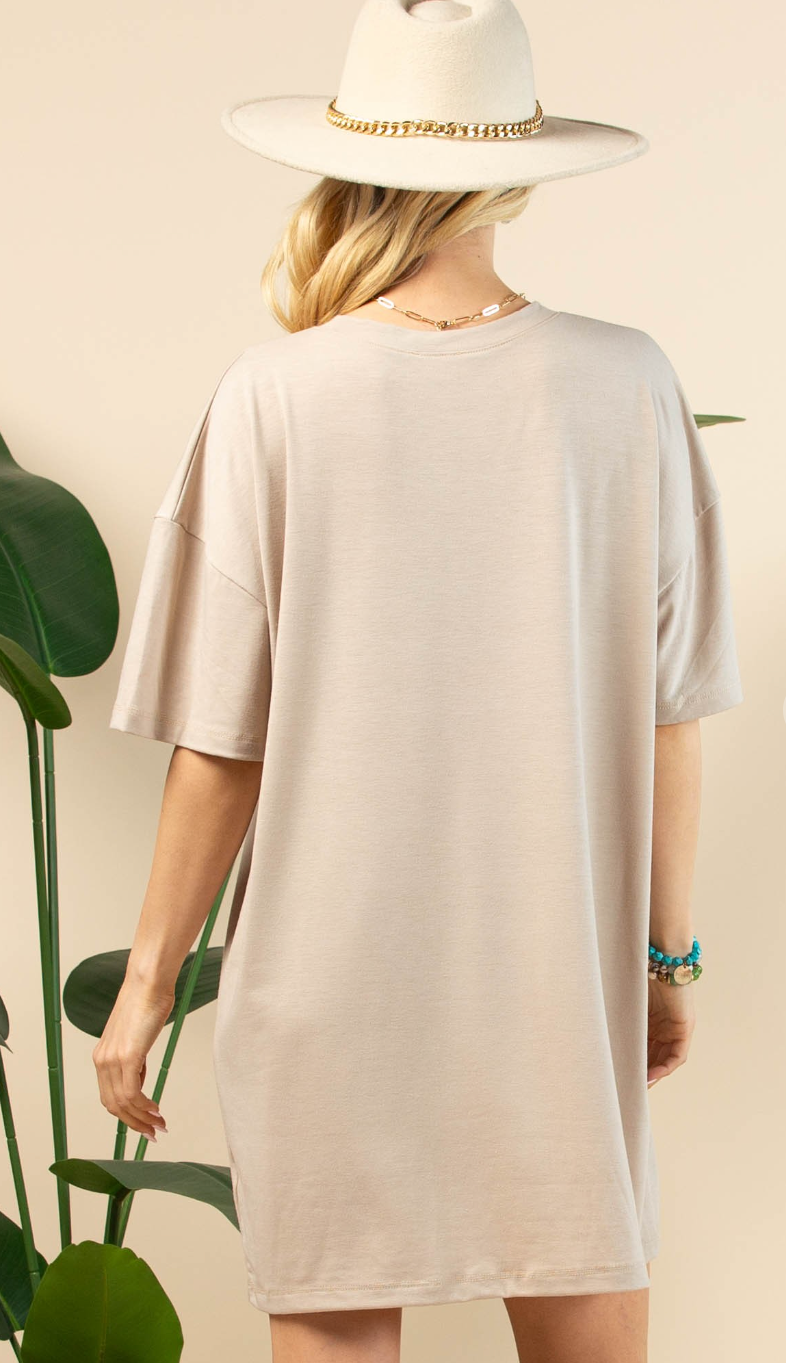 Just Here For The Cowboys T-Shirt Dress