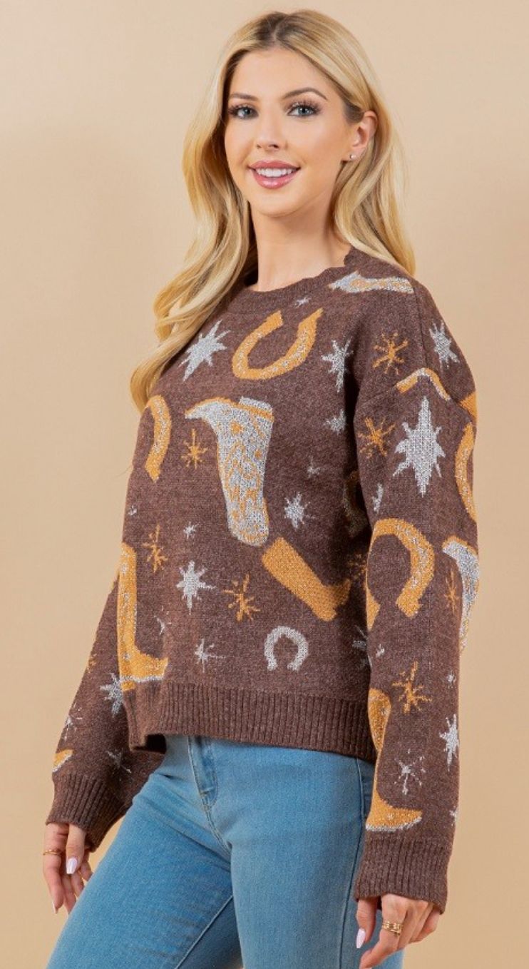 Come Get me Cowboy Sweater