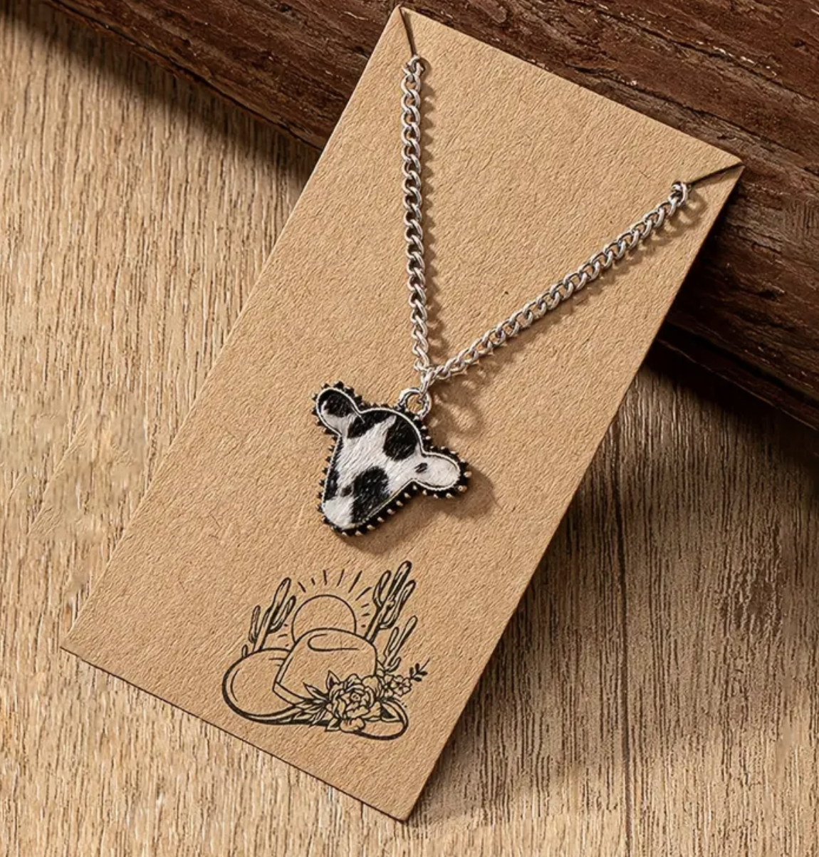 Western Cow Head Necklace