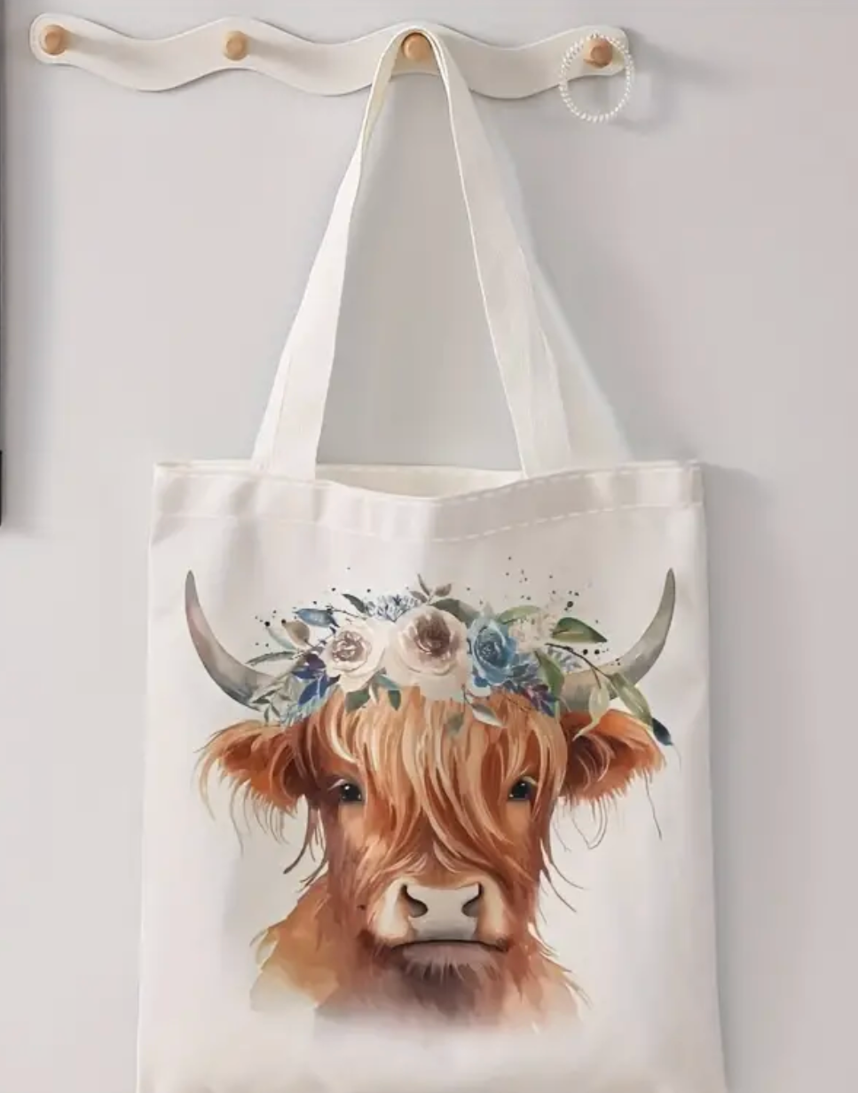Cow Shopping Tote