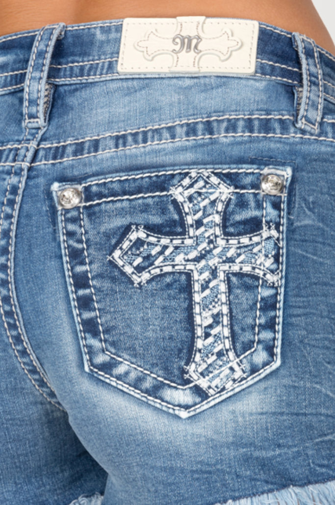 Miss Me Cross Shorts