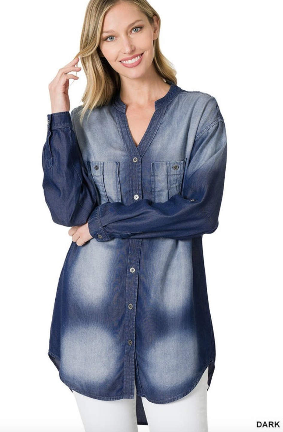 Denim Longline Shirt