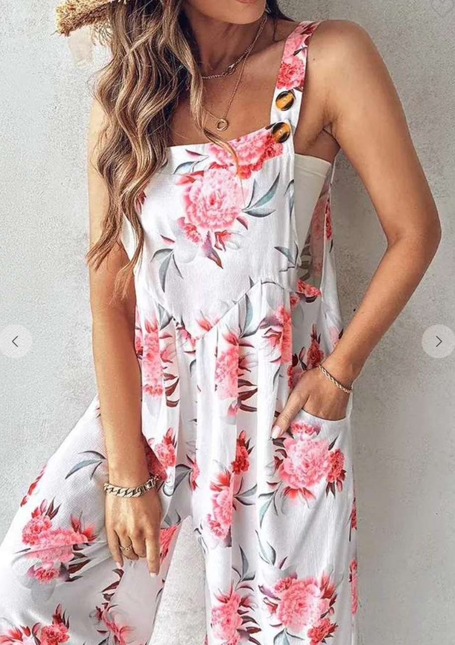 Floral Boho Wideleg Jumpsuit