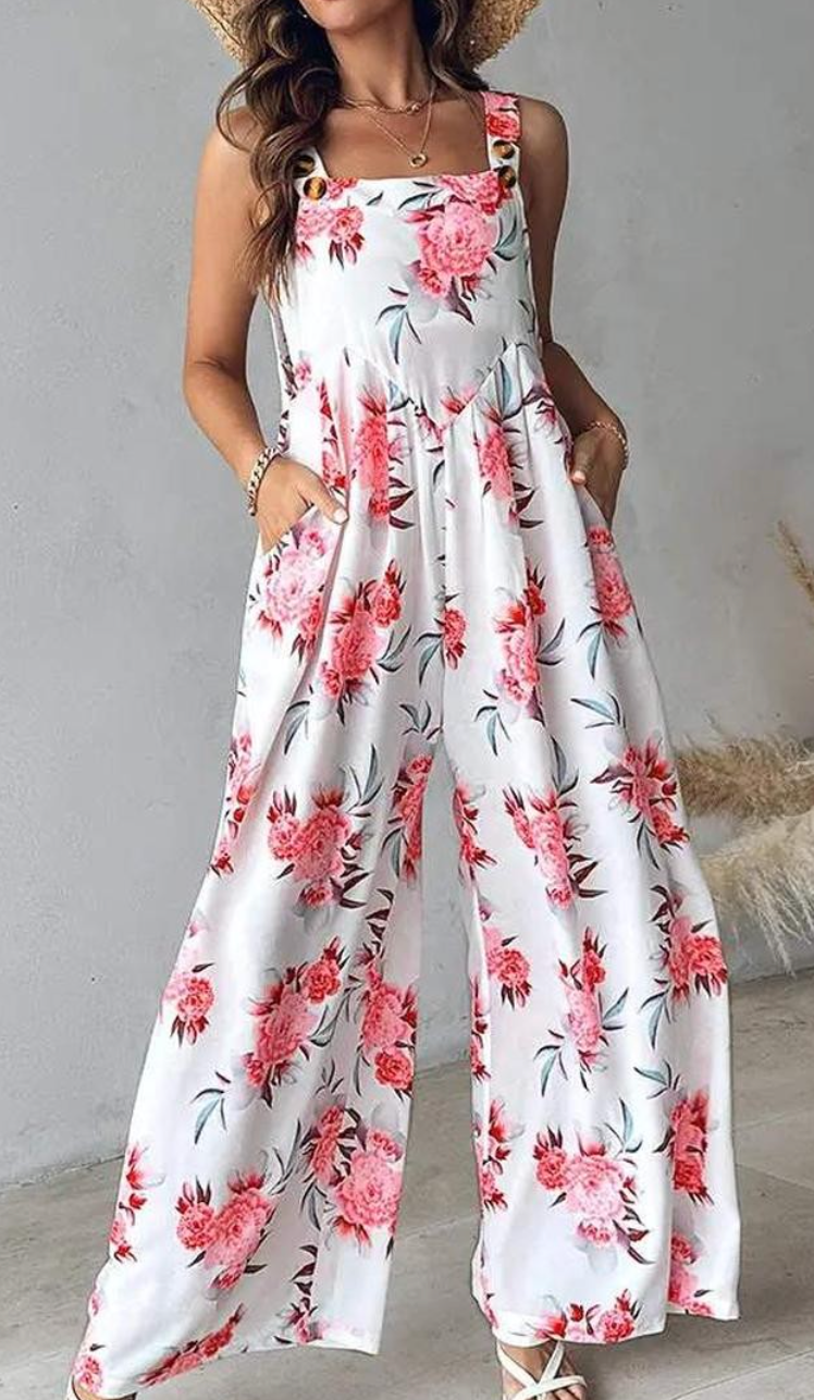 Floral Boho Wideleg Jumpsuit