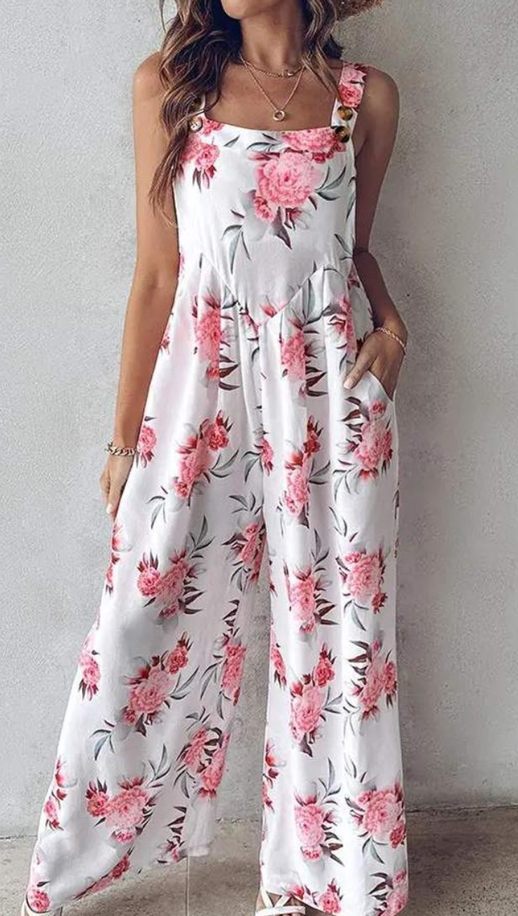 Floral Boho Wideleg Jumpsuit