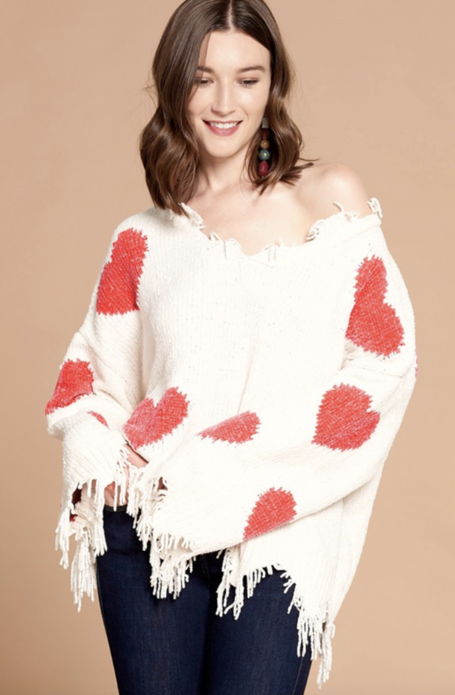 All My Heart Distressed Sweater