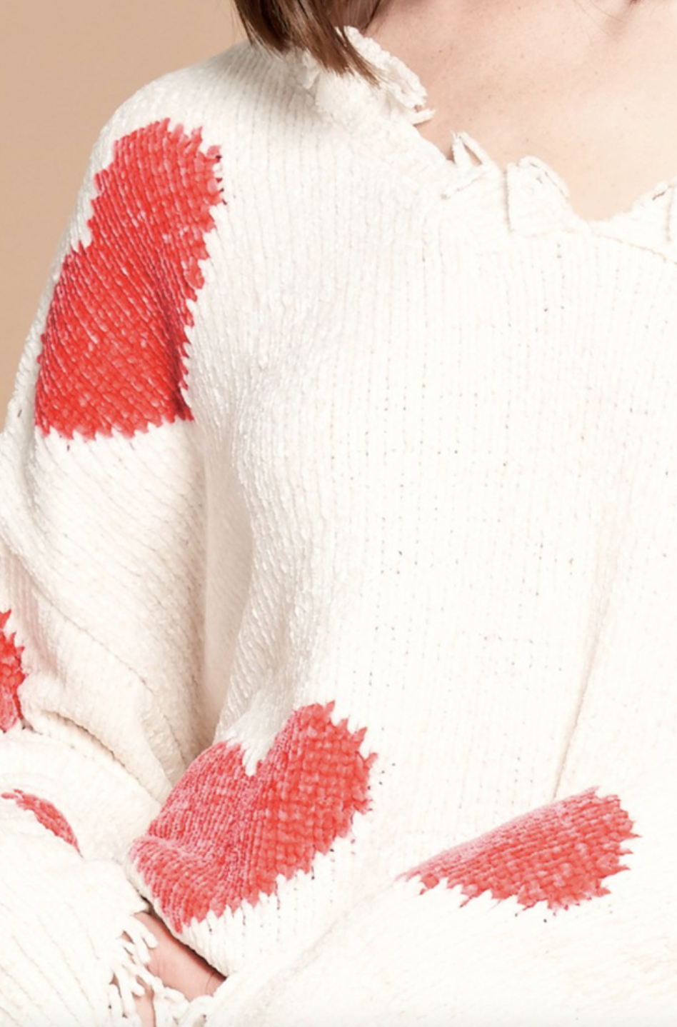 All My Heart Distressed Sweater
