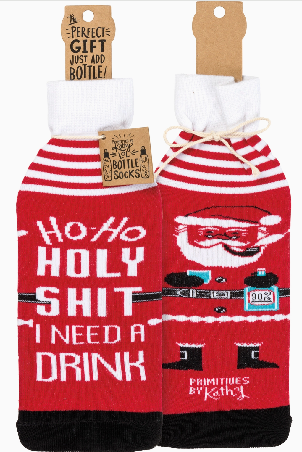 Ho Ho Holy I Need A Drink Wine Sock