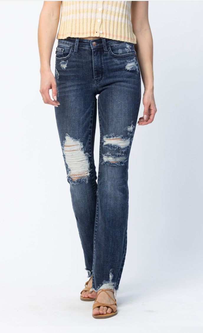 Roll With Me Judy Blue Destroyed Jeans