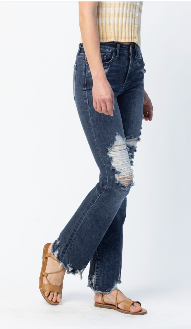 Roll With Me Judy Blue Destroyed Jeans