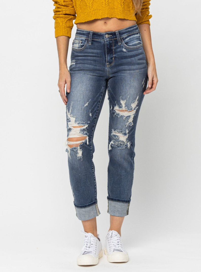 Beautiful Day Judy Blue Boyfriend Jeans