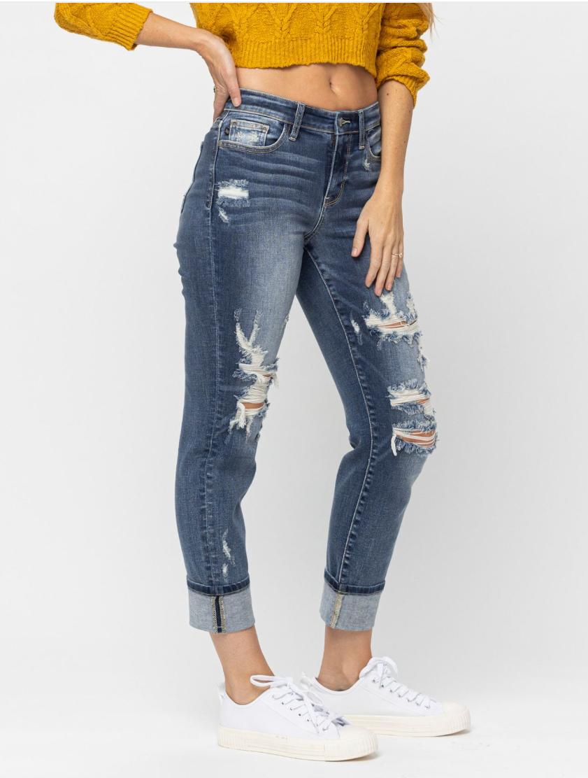 Beautiful Day Judy Blue Boyfriend Jeans