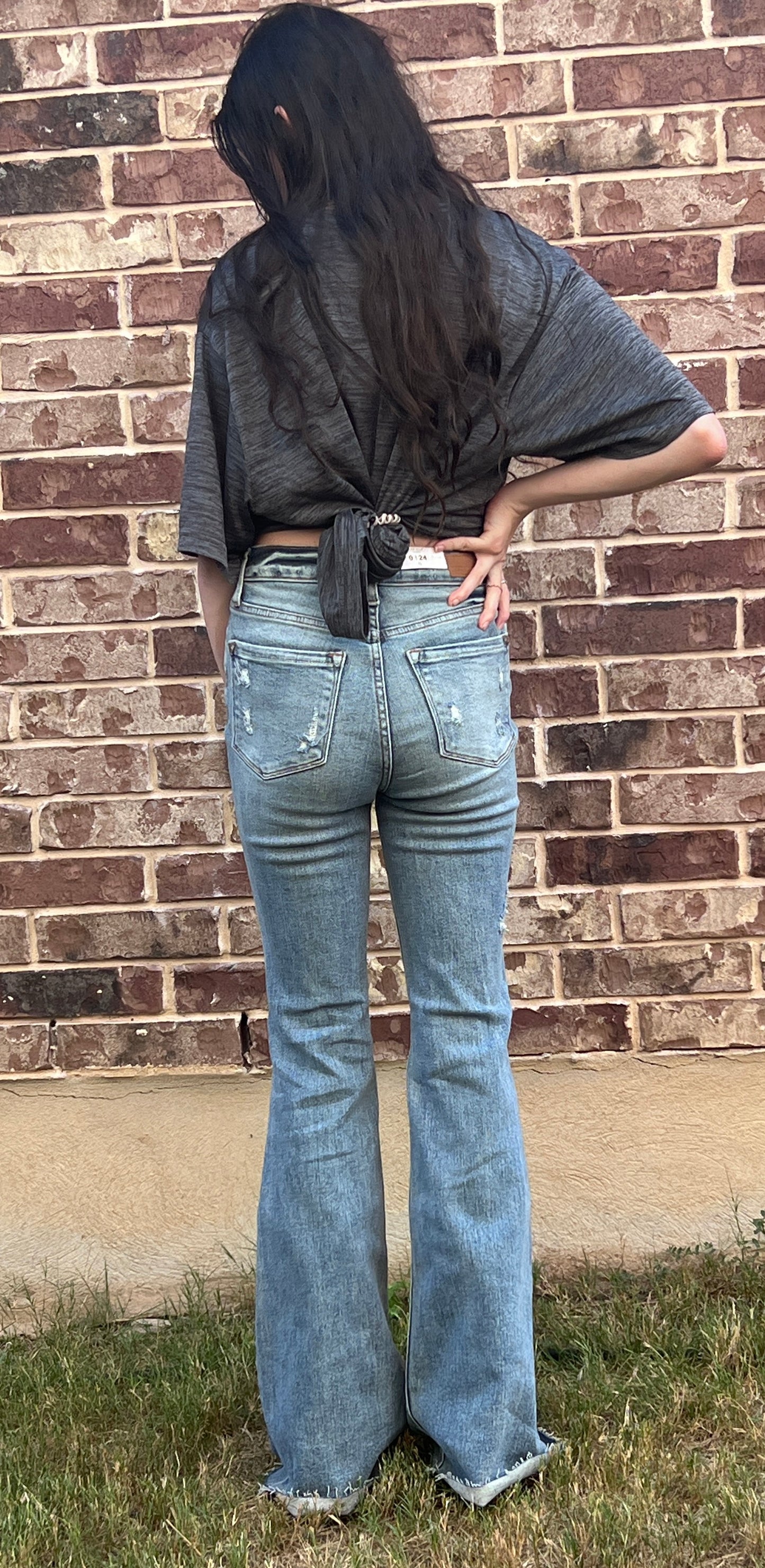 Heavy Destroy Flare Jeans- Judy Blue