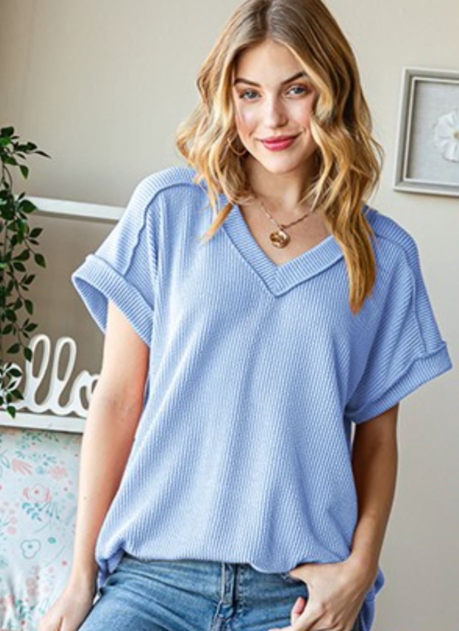 Solid Urban Ribbed Top