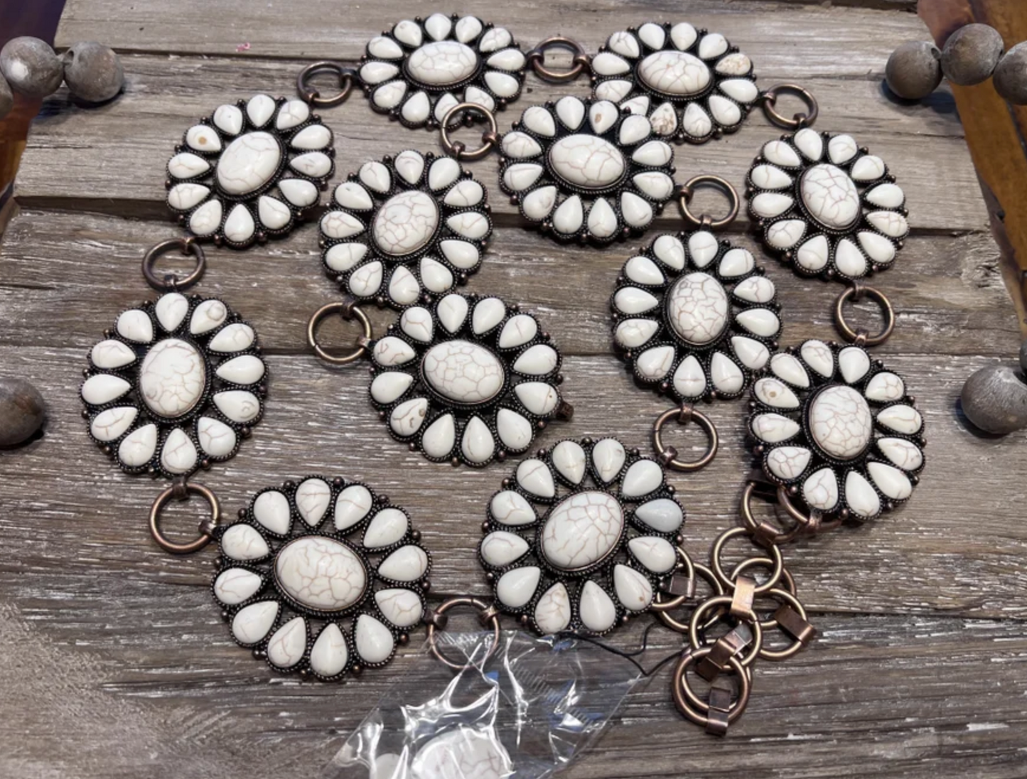 Medium Oval Stone Concho Belt