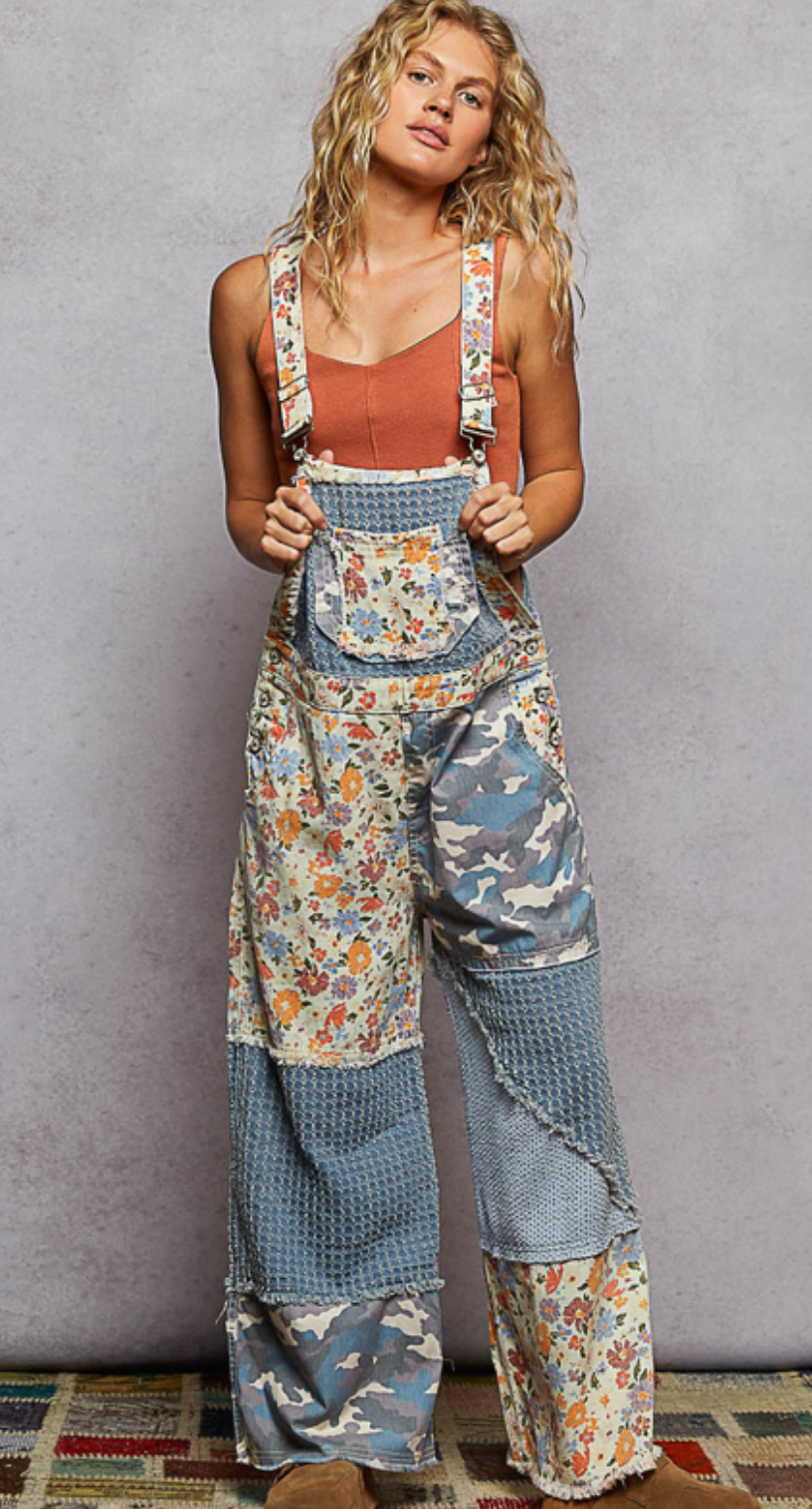 Patchwork Overalls