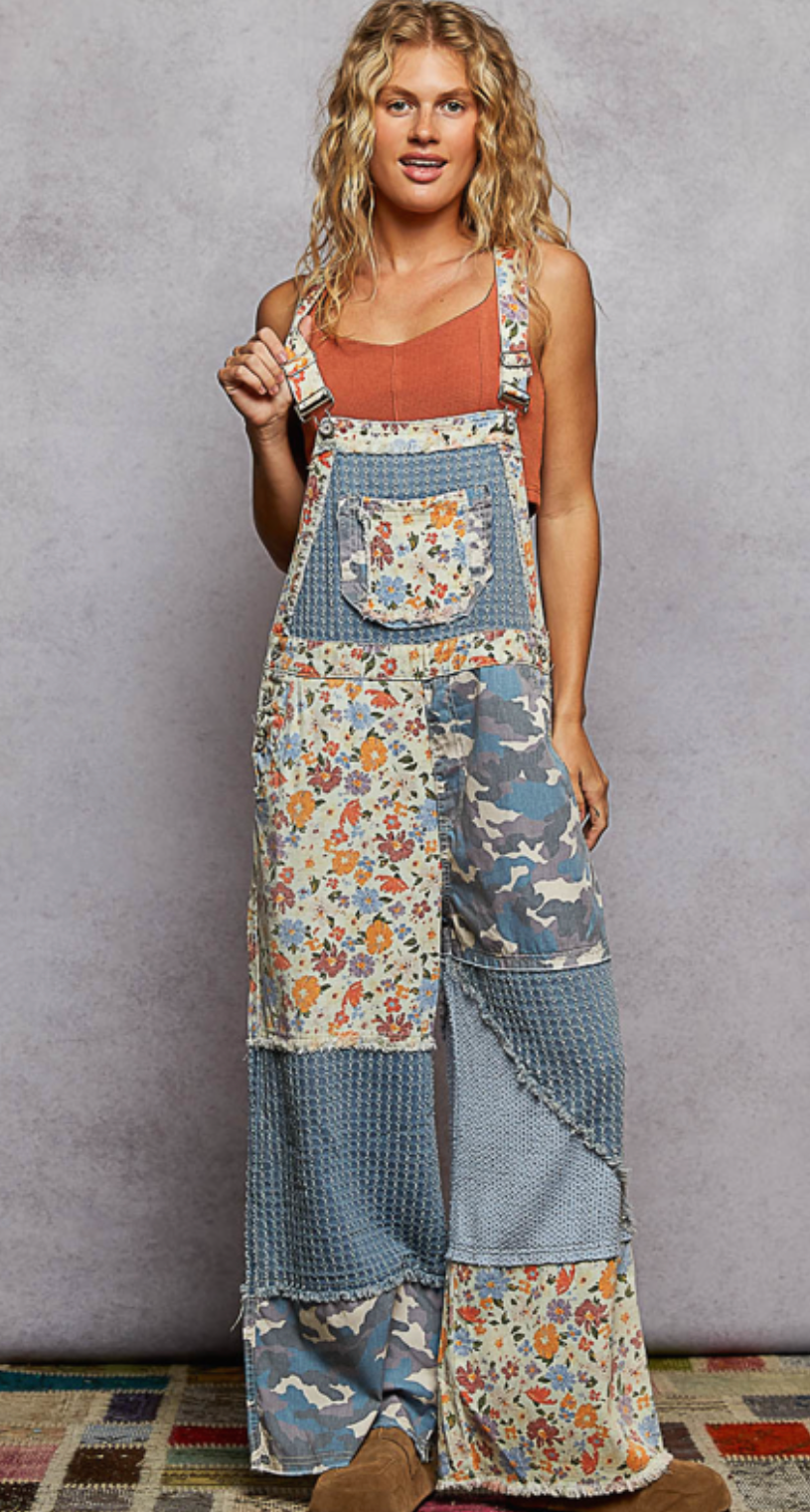 Patchwork Overalls