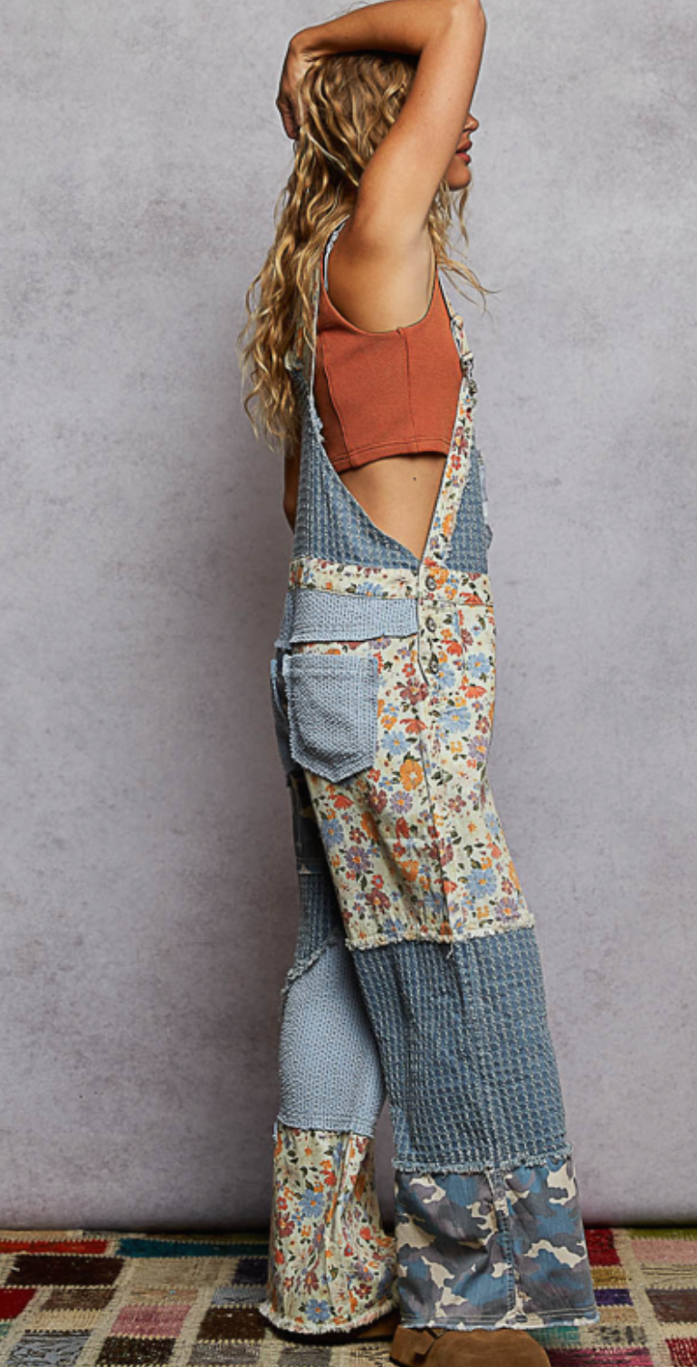 Patchwork Overalls