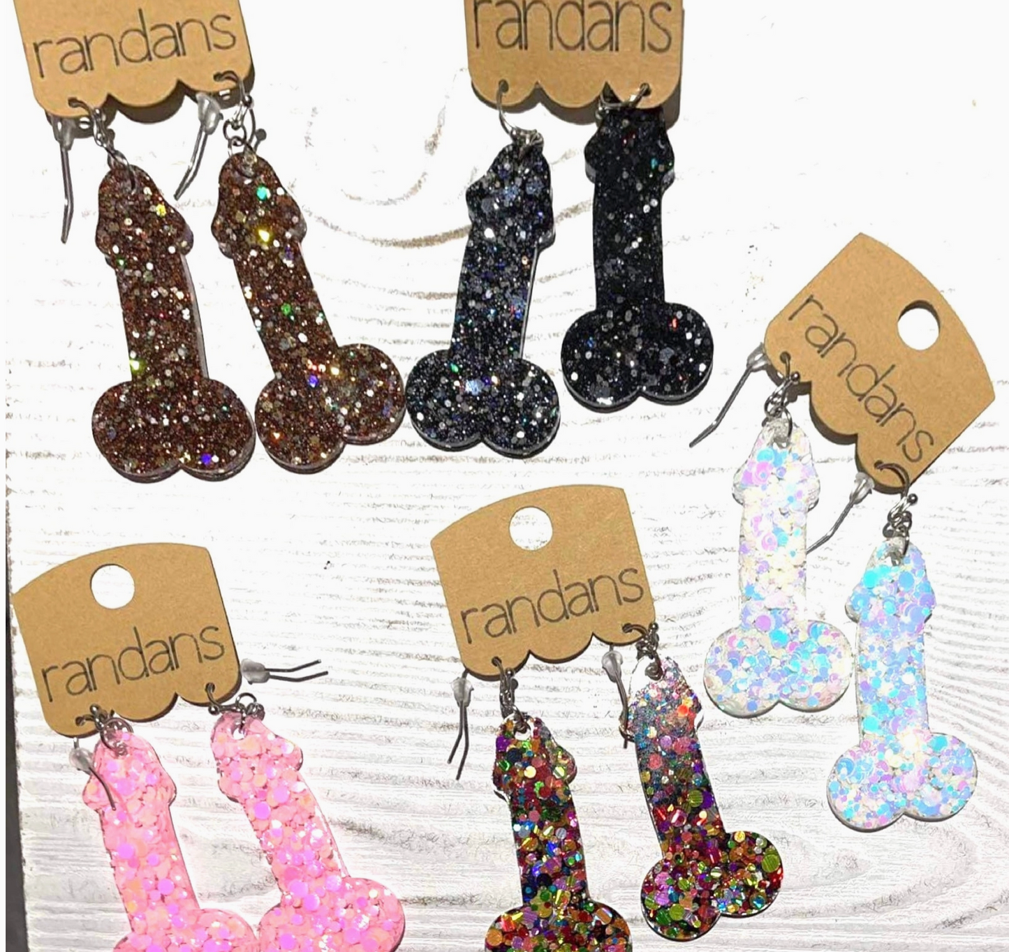 Resin Penis Earrings