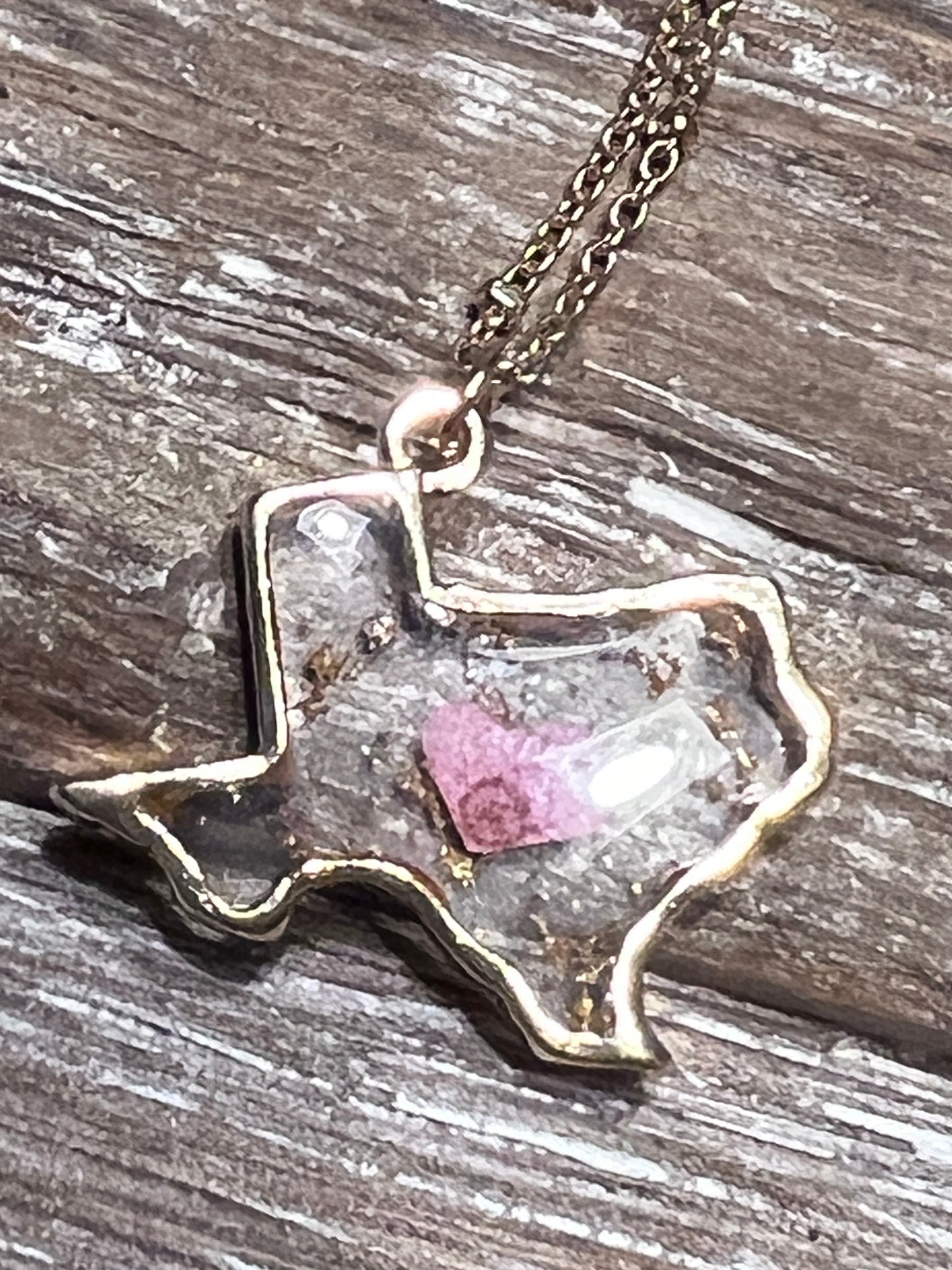 Pressed Flower Texas Necklace