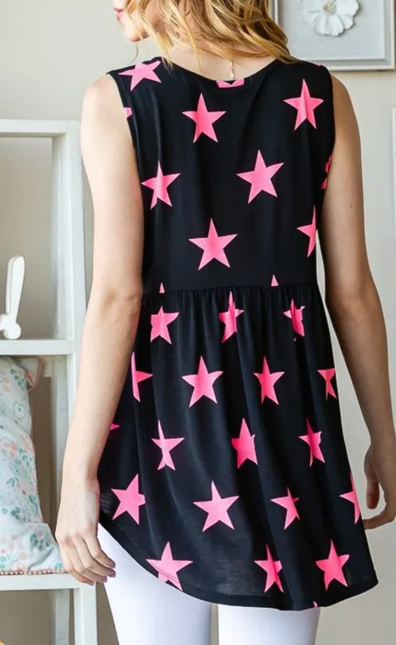 Pink Star Top