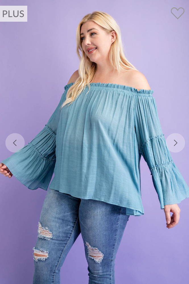 Plus Denim Blue Top