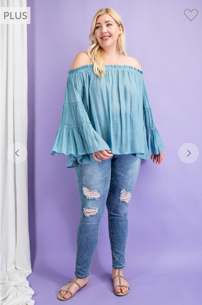 Plus Denim Blue Top