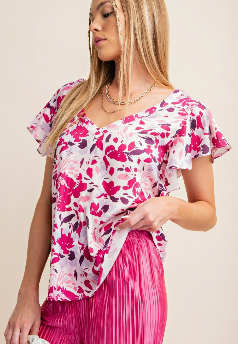 Pretty in Pink Plus Top