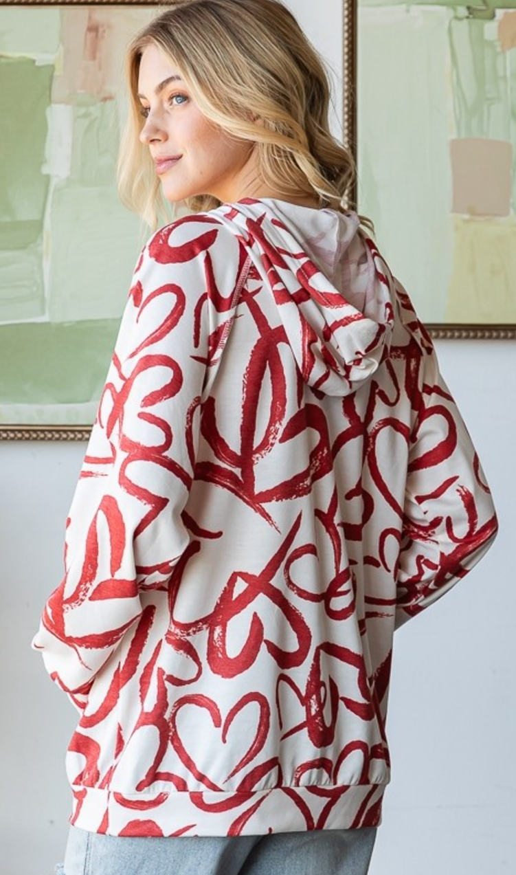 Red Heart Hoodie