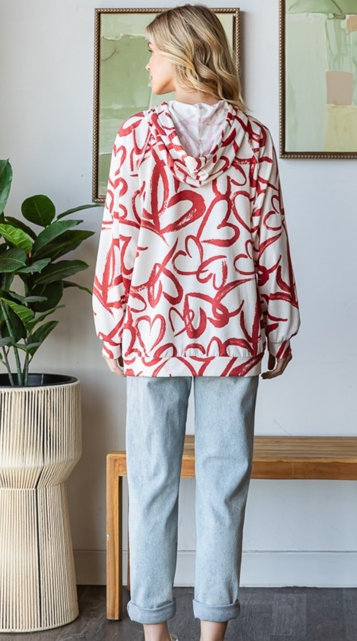 Red Heart Hoodie