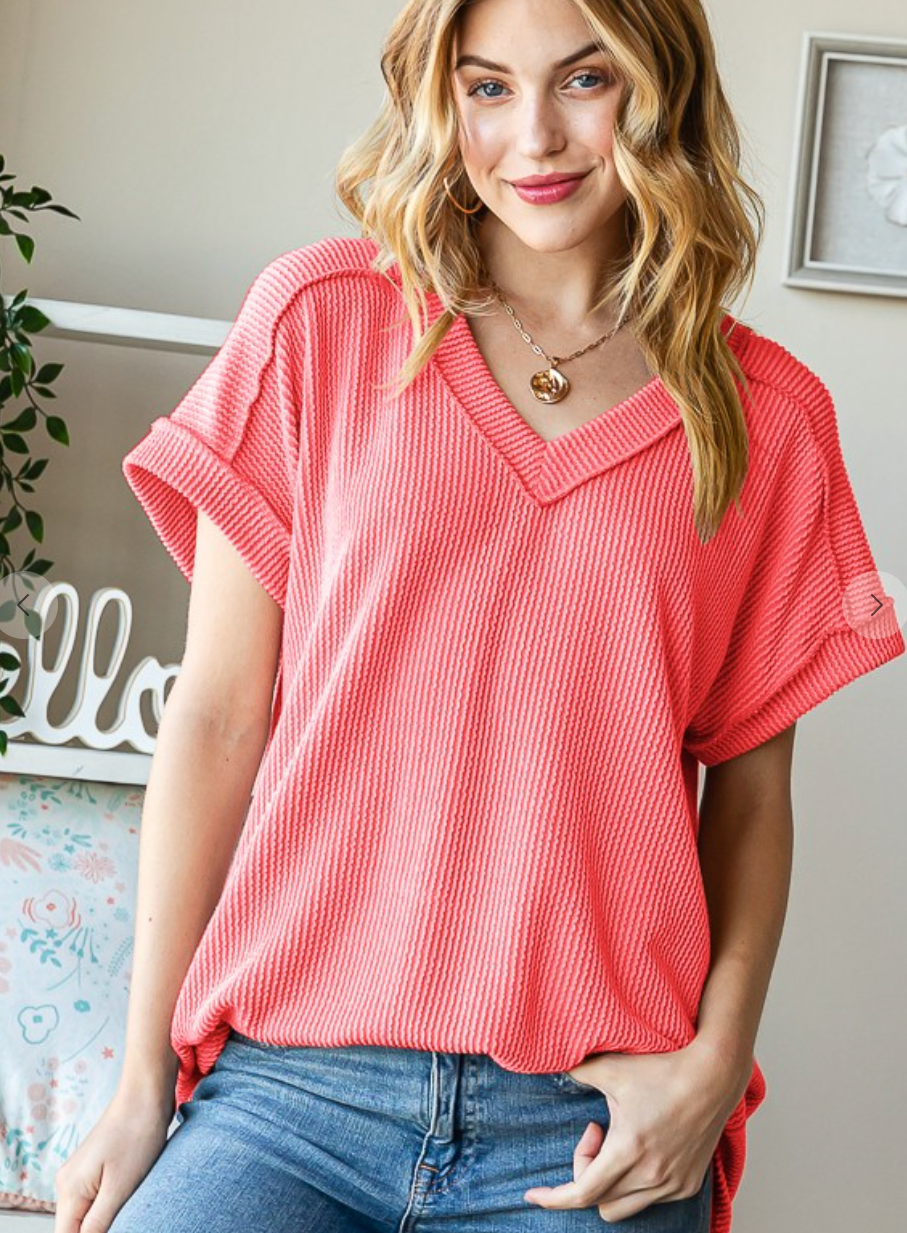 Solid Urban Ribbed Top